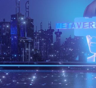 Ciudad digital y gafas de realidad virtual