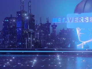 Ciudad digital y gafas de realidad virtual